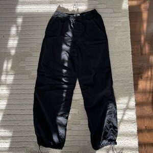 Zara black parachute pants